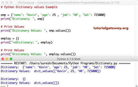 .values python.